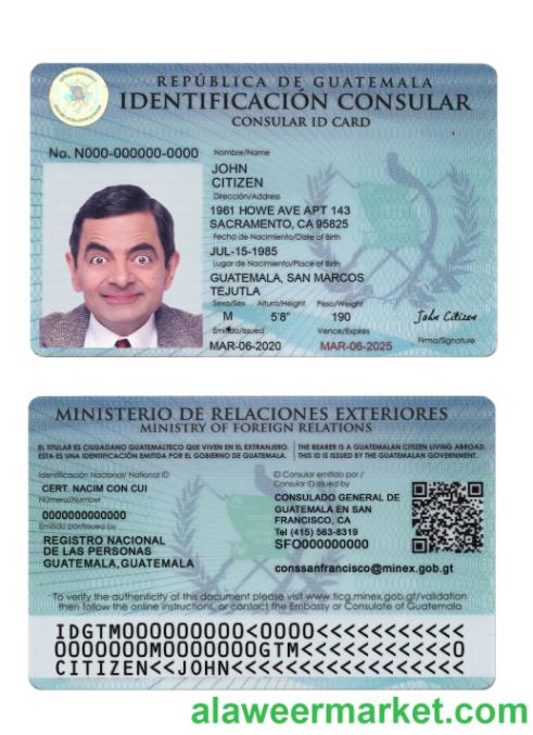 Guatemala consular ID card